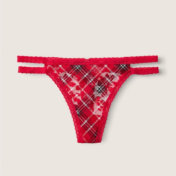 PINK
LACE STRAPPY THONG
PANTY
Classic Red Pepper Plaid - Picture 2 of 2